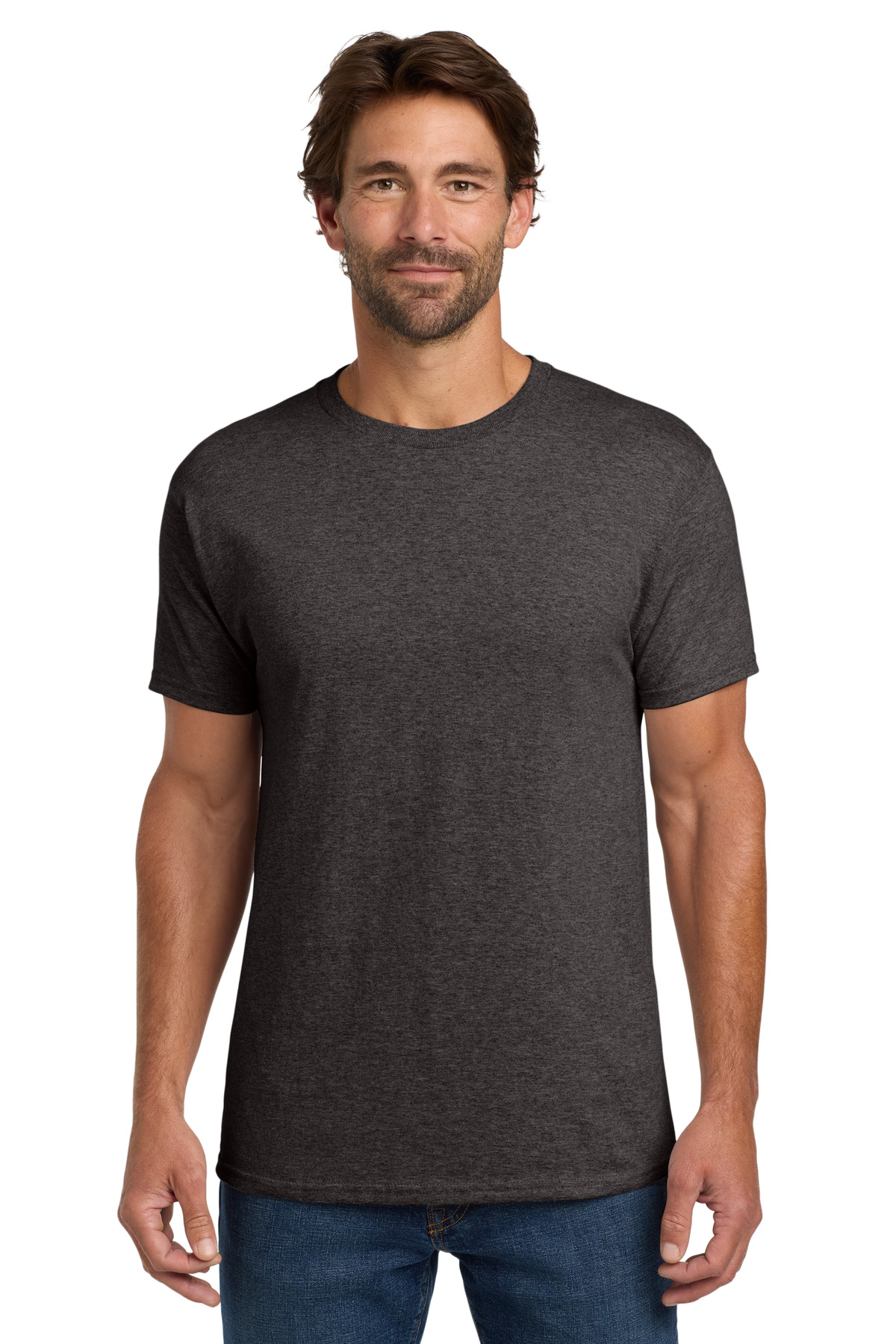 Hanes 5280 Essential-T T-Shirt Unisex cut in Charcoal heather