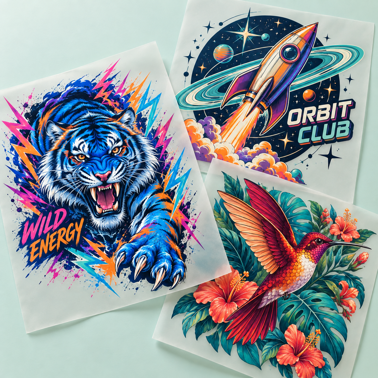 DTF Transfers Cut — illustrated transfer examples